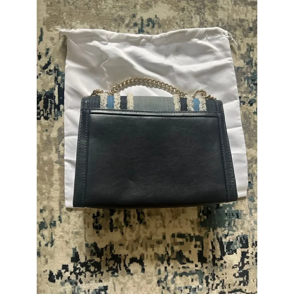 Michael Kors Whitney Denim Shoulder Crossbody Bag Gold Hardware